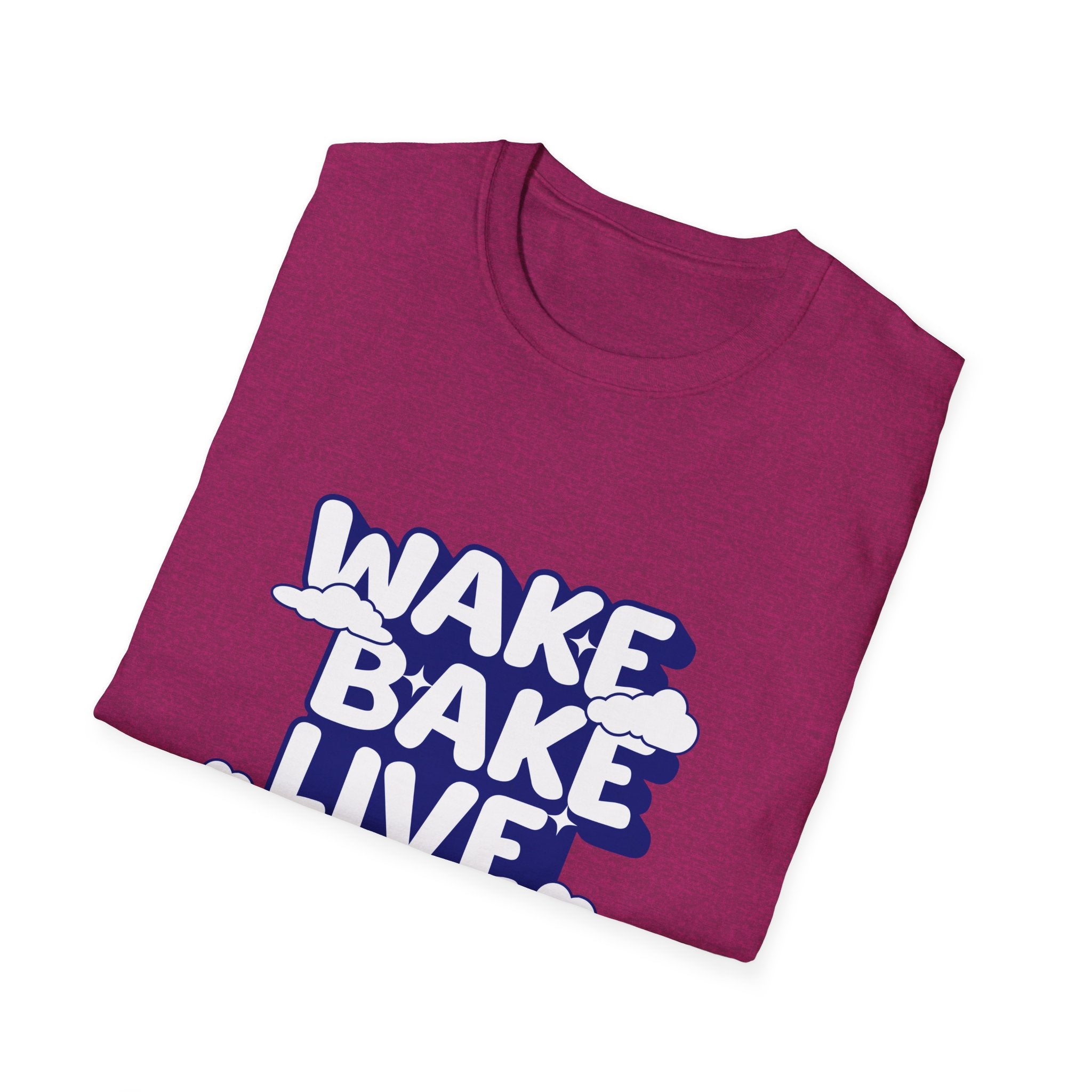 Wake Bake Live Repeat - Unisex T-Shirt (Front) - Damned Threads